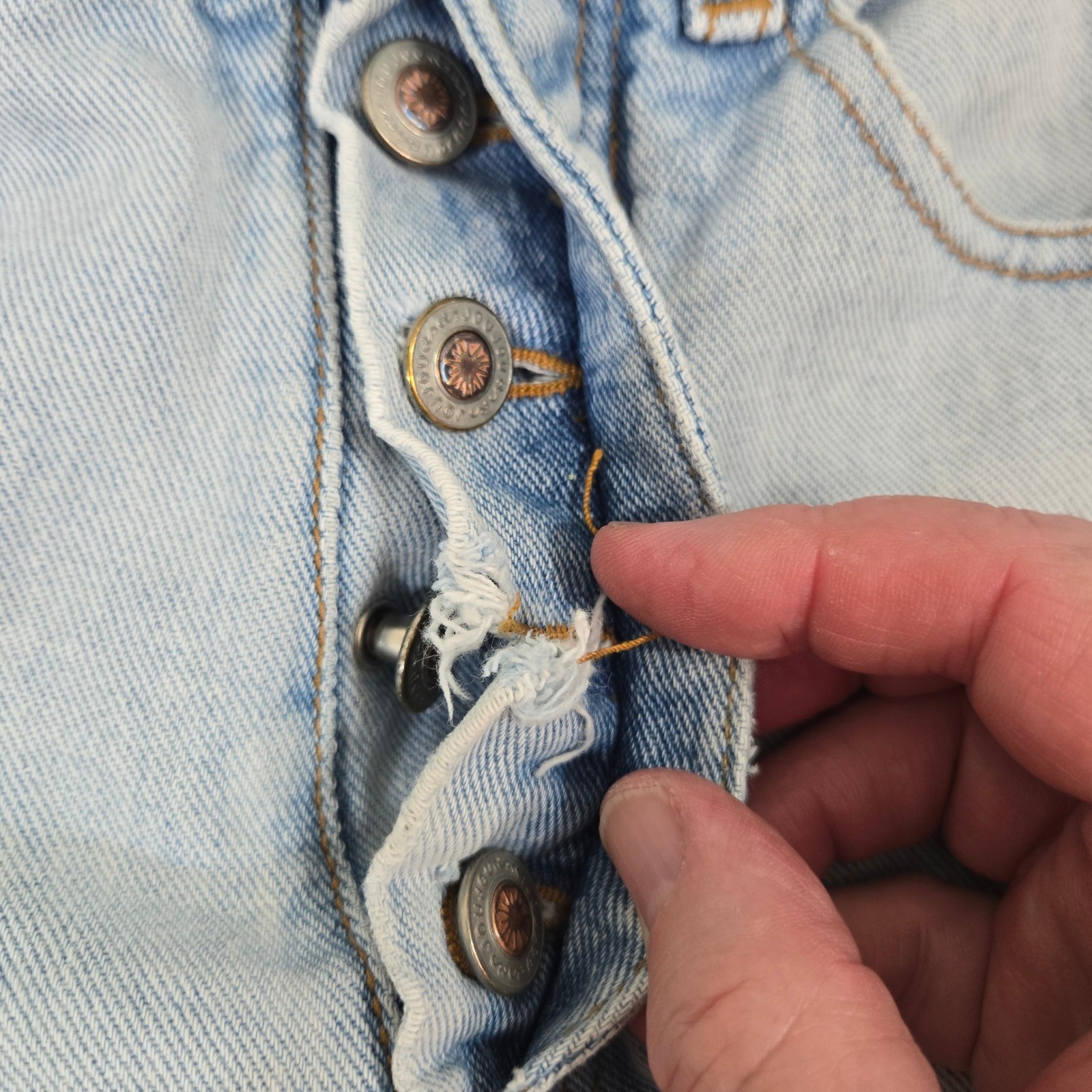 Vintage 80s Joujou Classic Light Wash Jeans Womens High Rise Button Fly Denim