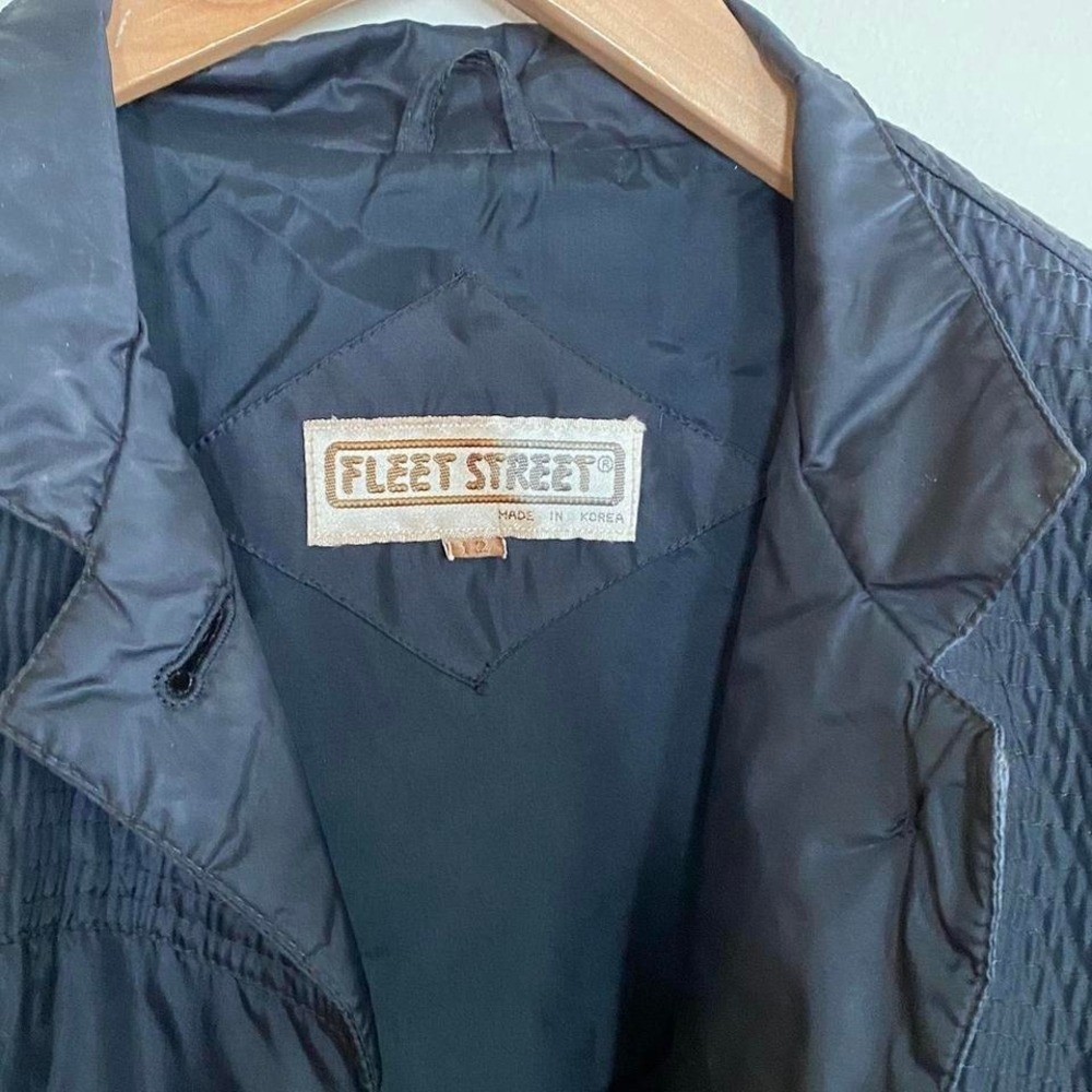 Fleet Street 1980’s black windbreaker trench coat