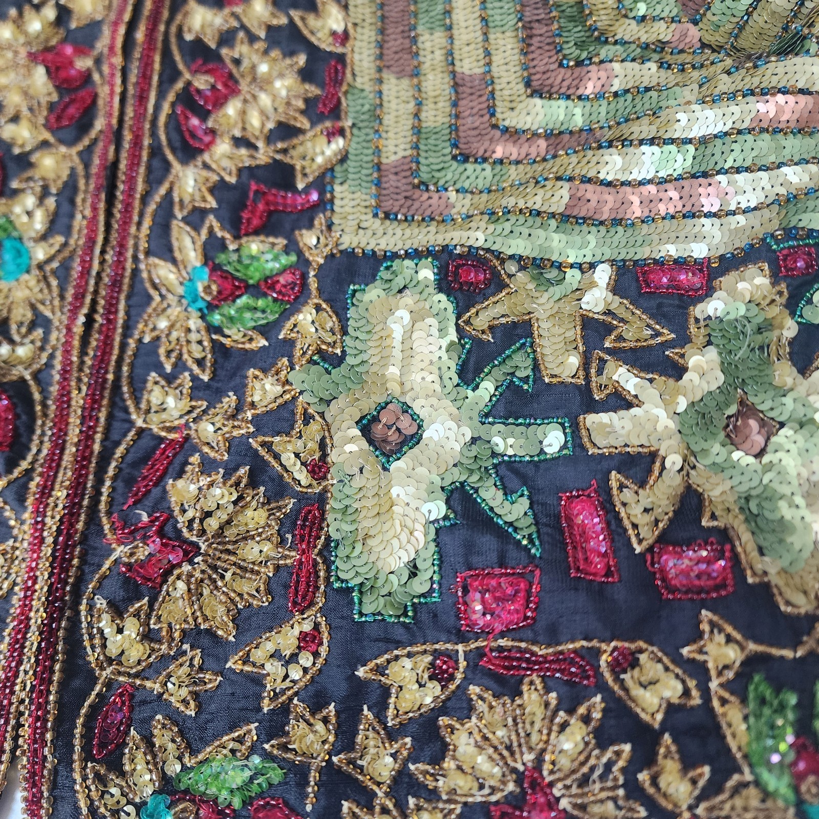 Vintage Adrianna Papell Evening 1994 Women’s L Multi Beaded Sequin Jacket *Note*