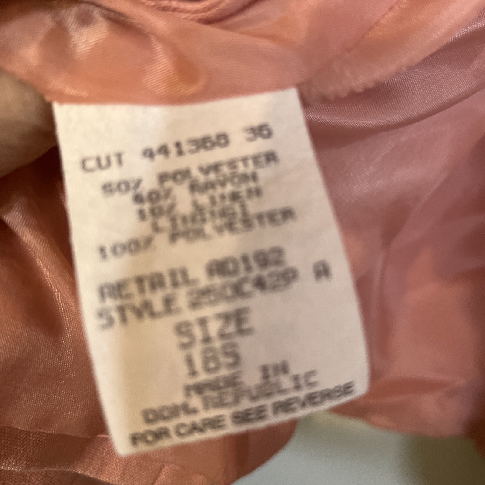 Vintage Koret Apricot Peach Lined Blazer Jacket Plus Size 18W Petite Lined