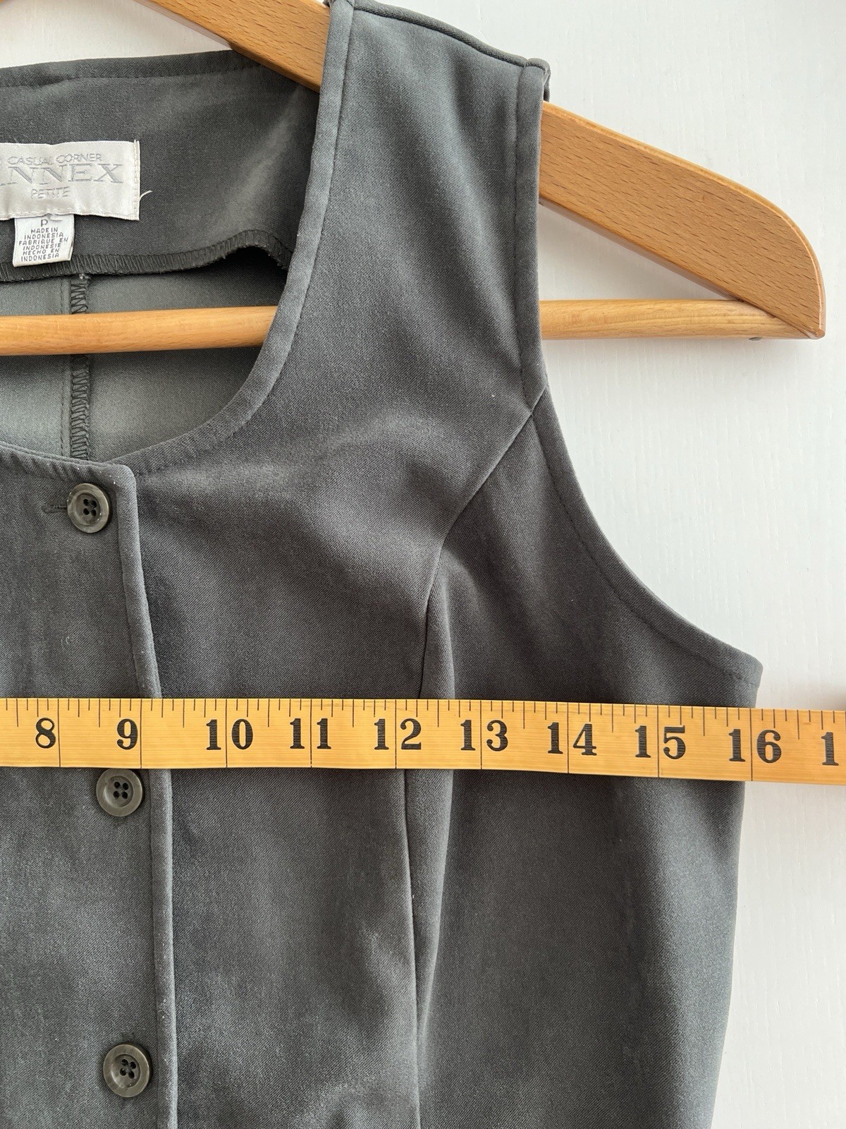 Vintage Casual Corner Annex Dress Petite S/M Sleeveless Sheath Button Dress