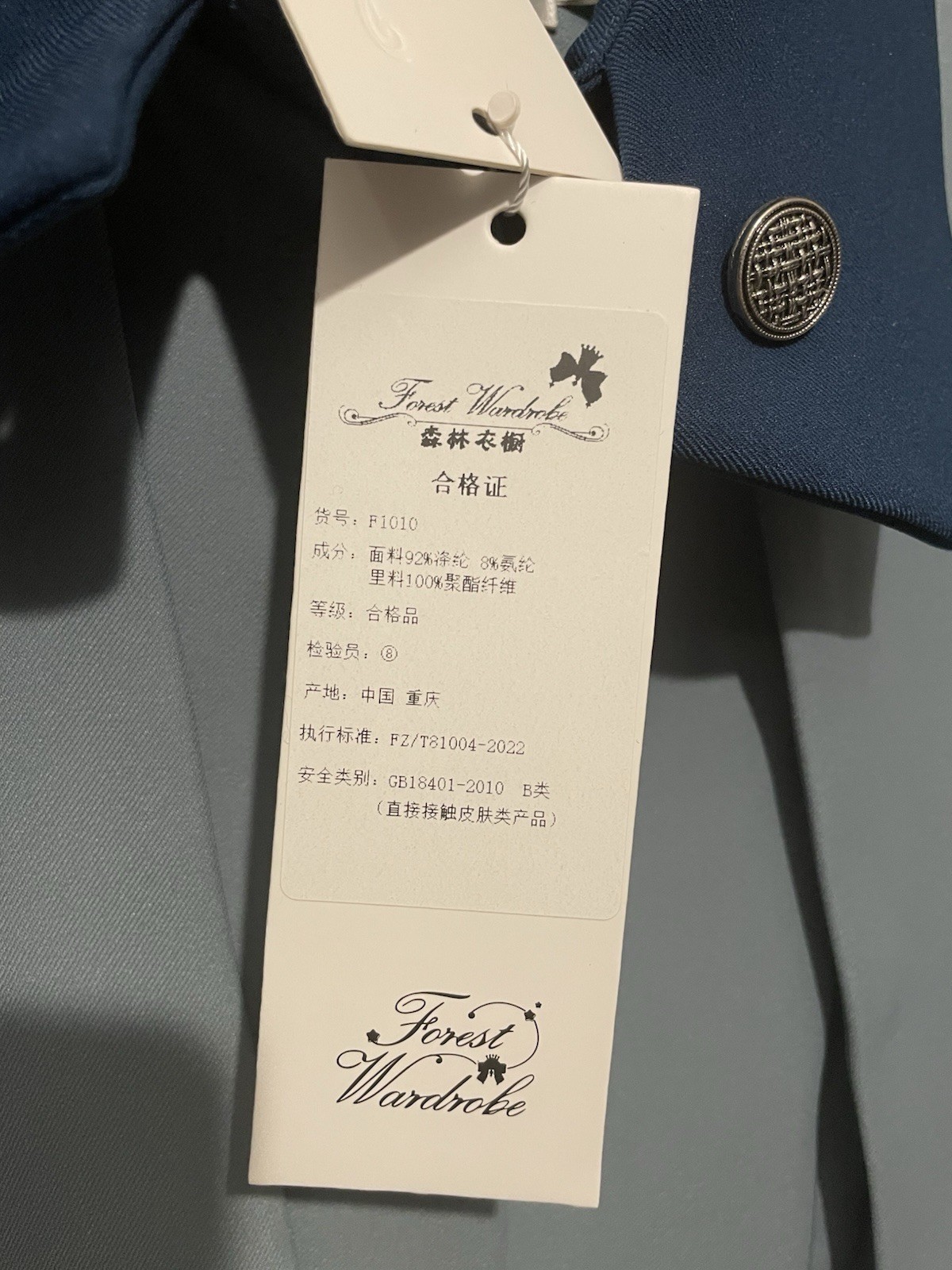 Beauxbatons Uniform Inspired Dusty Blue Elegant Vintage Dress FrontButtonPlacket