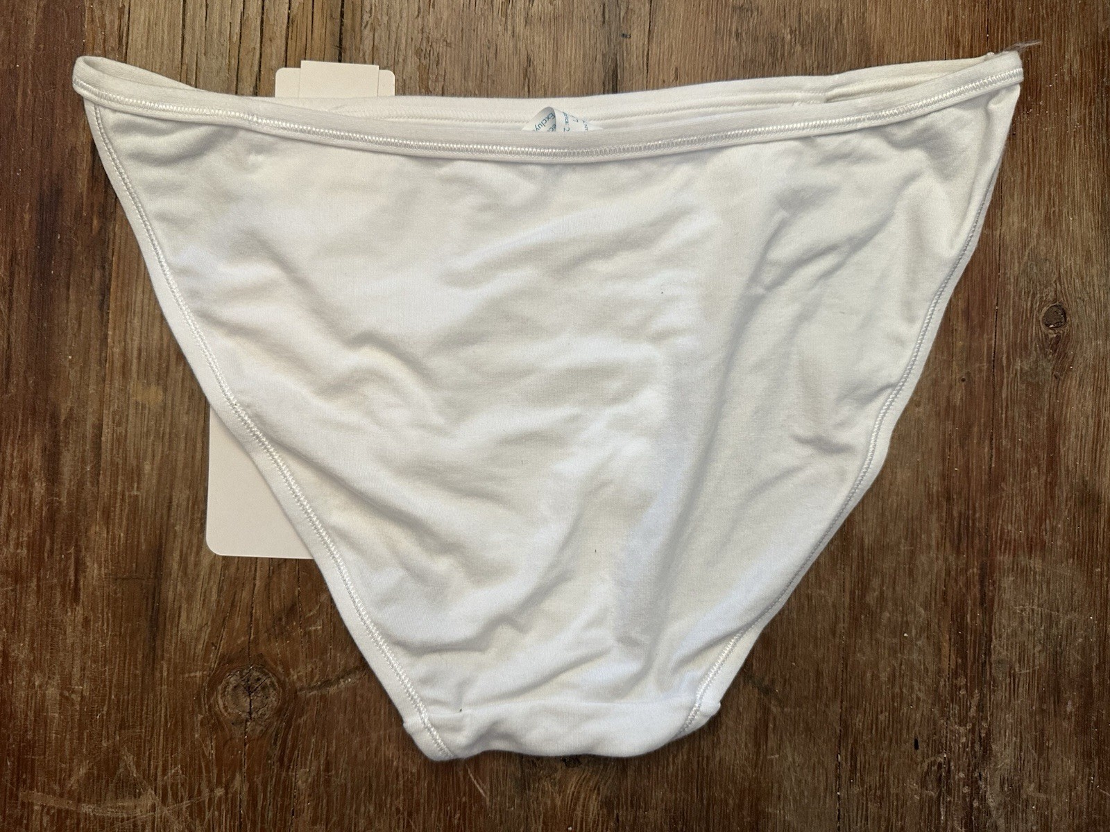 6 Vintage NWT 90s Maidenform Cotton String Bikini White Panties Underwear Sz 7