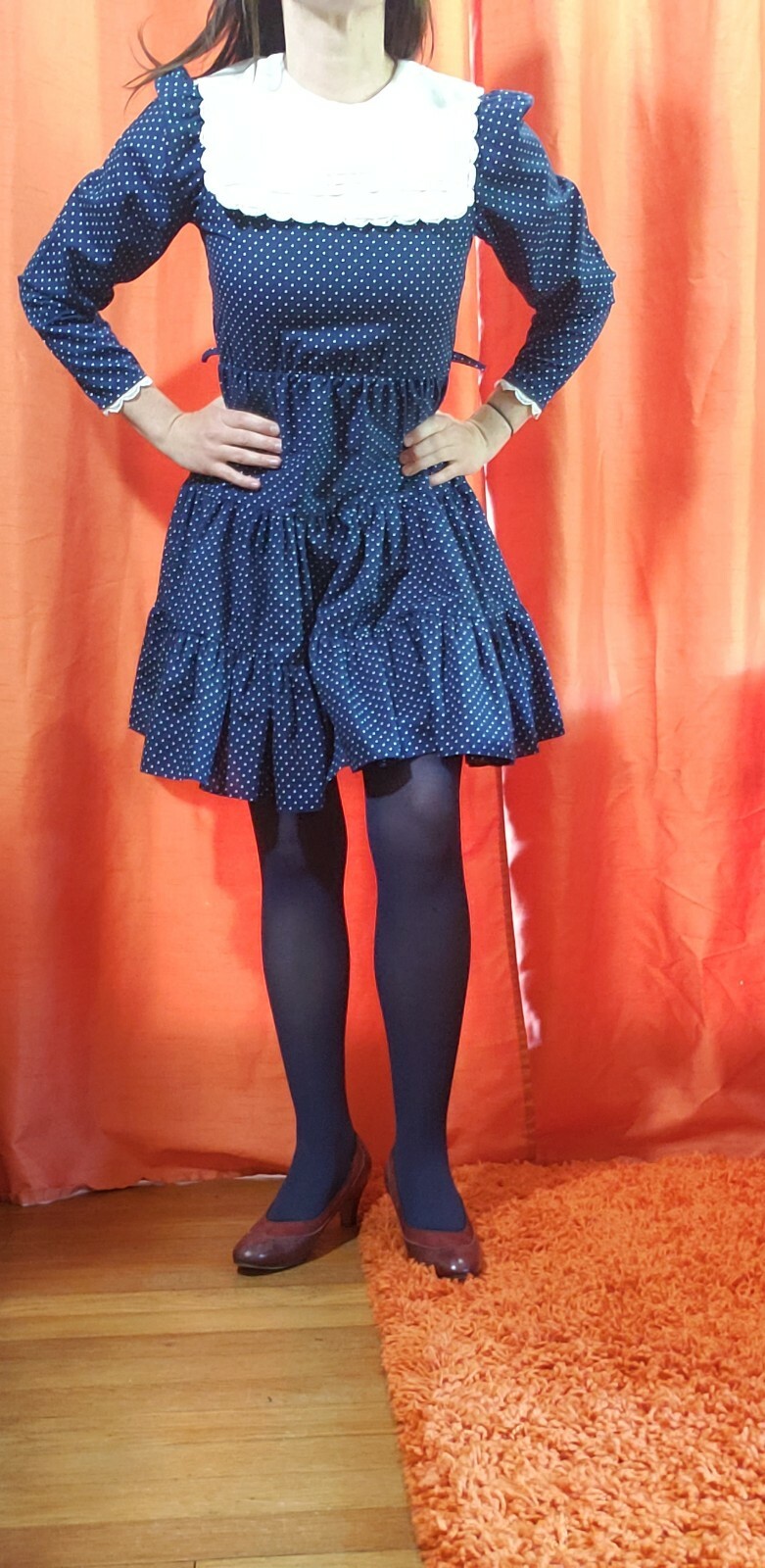 1970’s or 80’s women or children’s Miss Quality Mod vintage dress size sm. 14