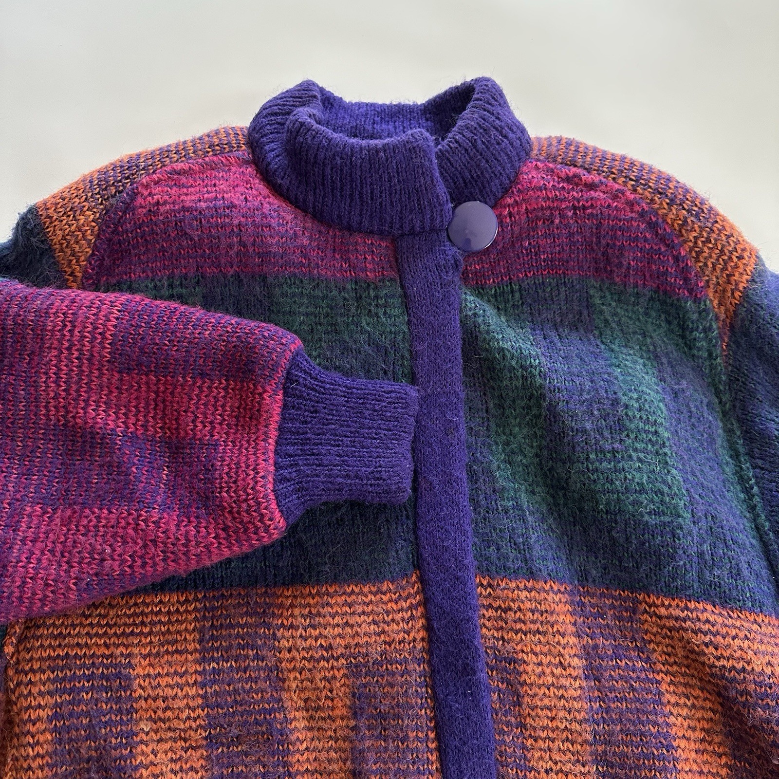 VTG Carlisle Couture Sweater Jacket Large Long Oversized Funky Knit Womens