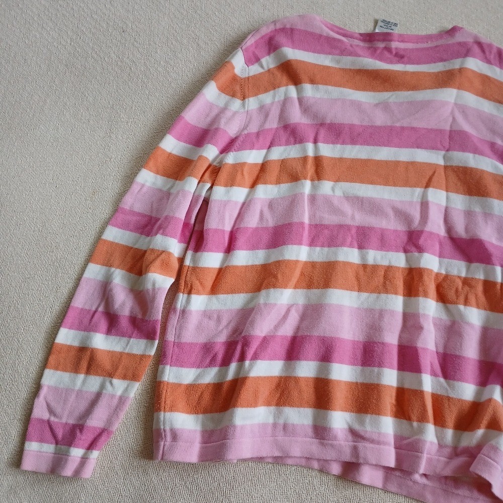 lilly pullitzer cotton vintage striped large sweater preppy chic candy stripe