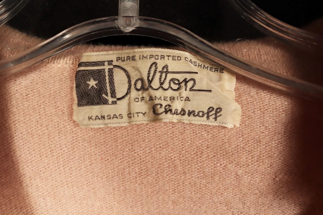 1960’s Dalton Pink Cashmere Sweater Size Medium VG Condition