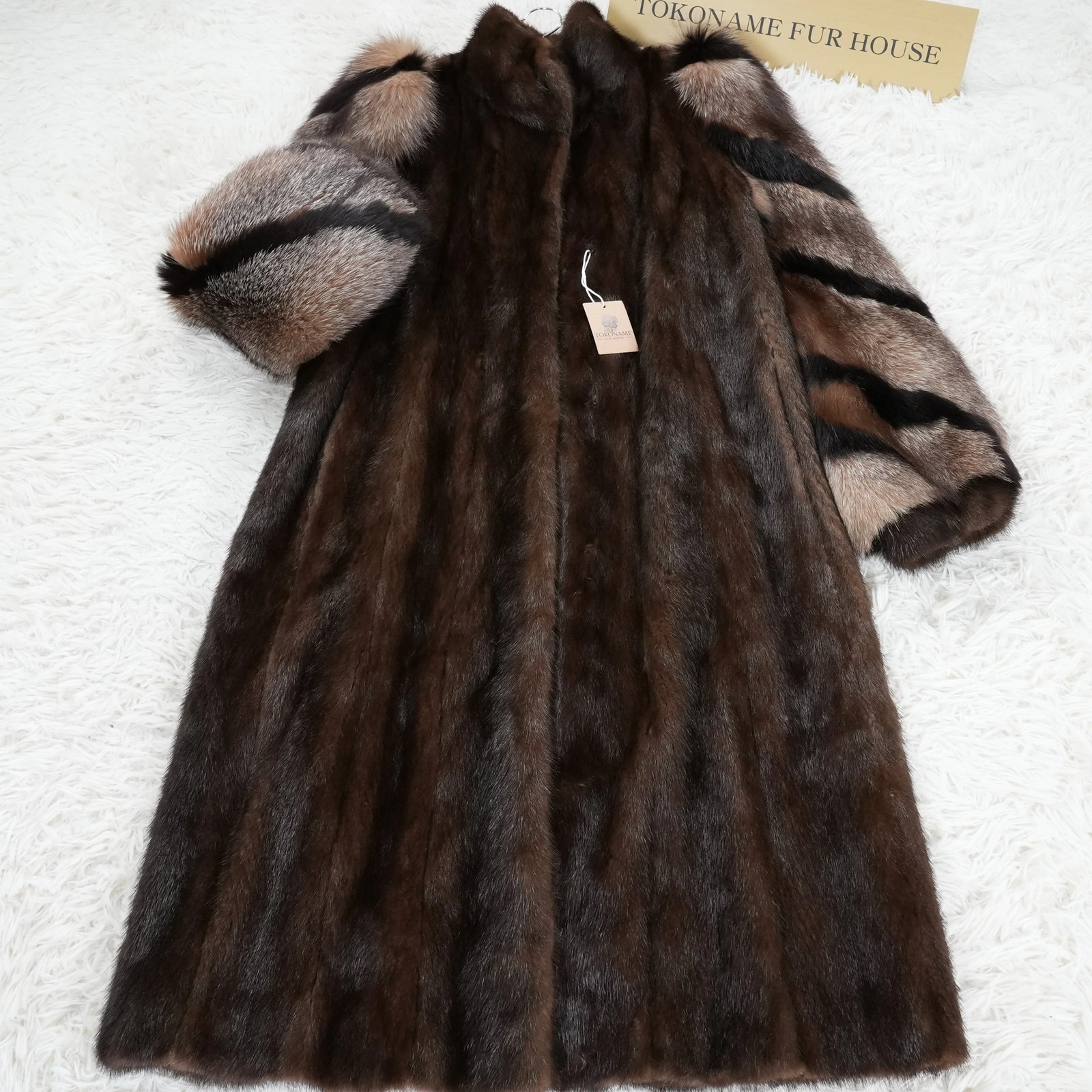 Demi Buff SAGA Mink and Silver Fox Fur arm Long Coat – Genuine Vintage Fur Fr…