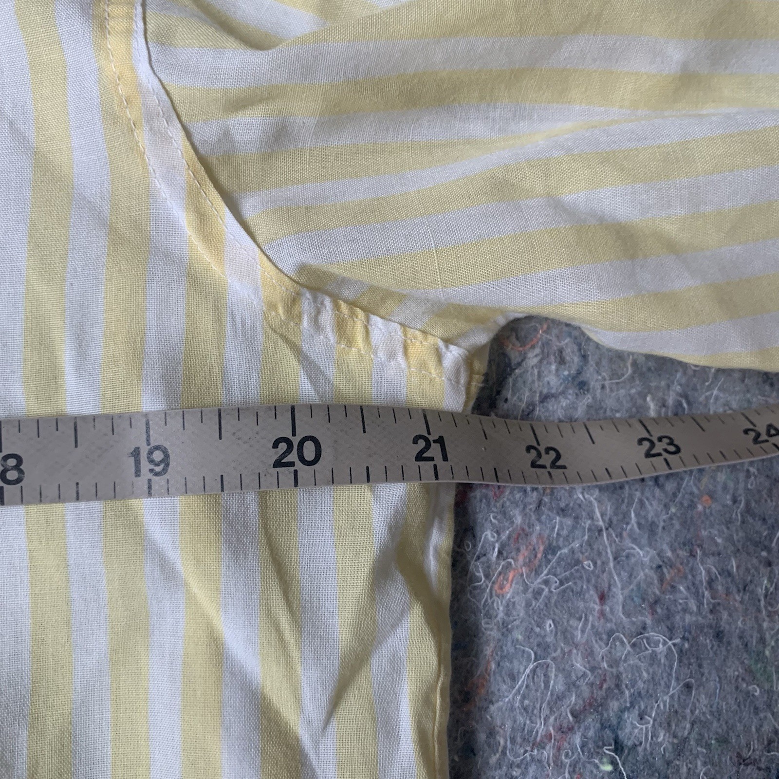 Vintage late 70s early 80s soft lightweight yellow white striped layering top