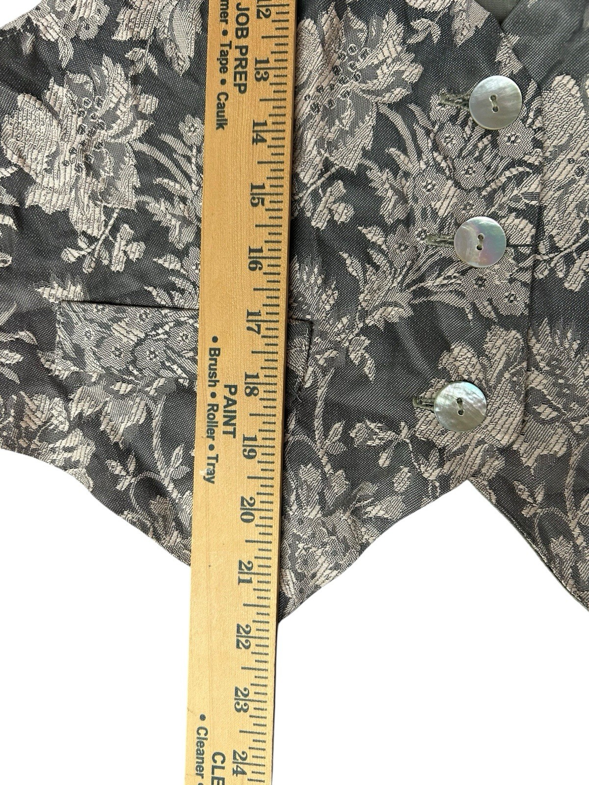 RJ Stevens Vest Womens One-Size Green VINTAGE Elegant Mother of Pearl Buttons