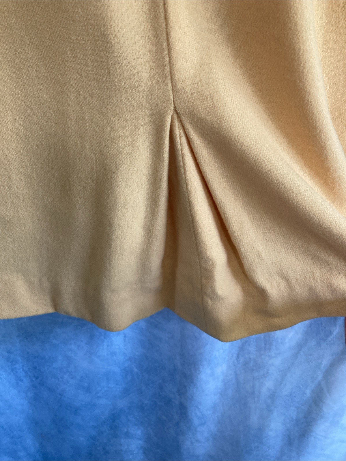 Vtg 50s 60s Lofties Wool Pencil Skirt 8 XXS Juniors 23” Waist Union Made Yellow