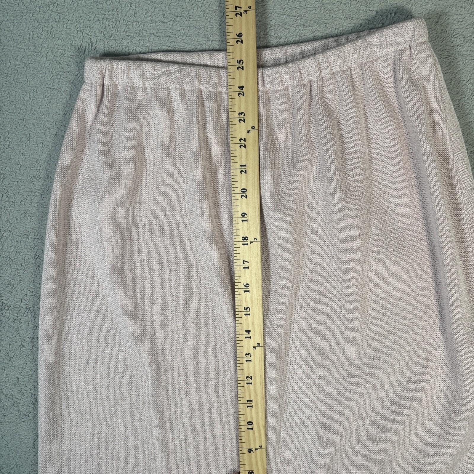 Vintage Philippe Marques Petites Pink Knit Pencil Skirt Elastic Waist