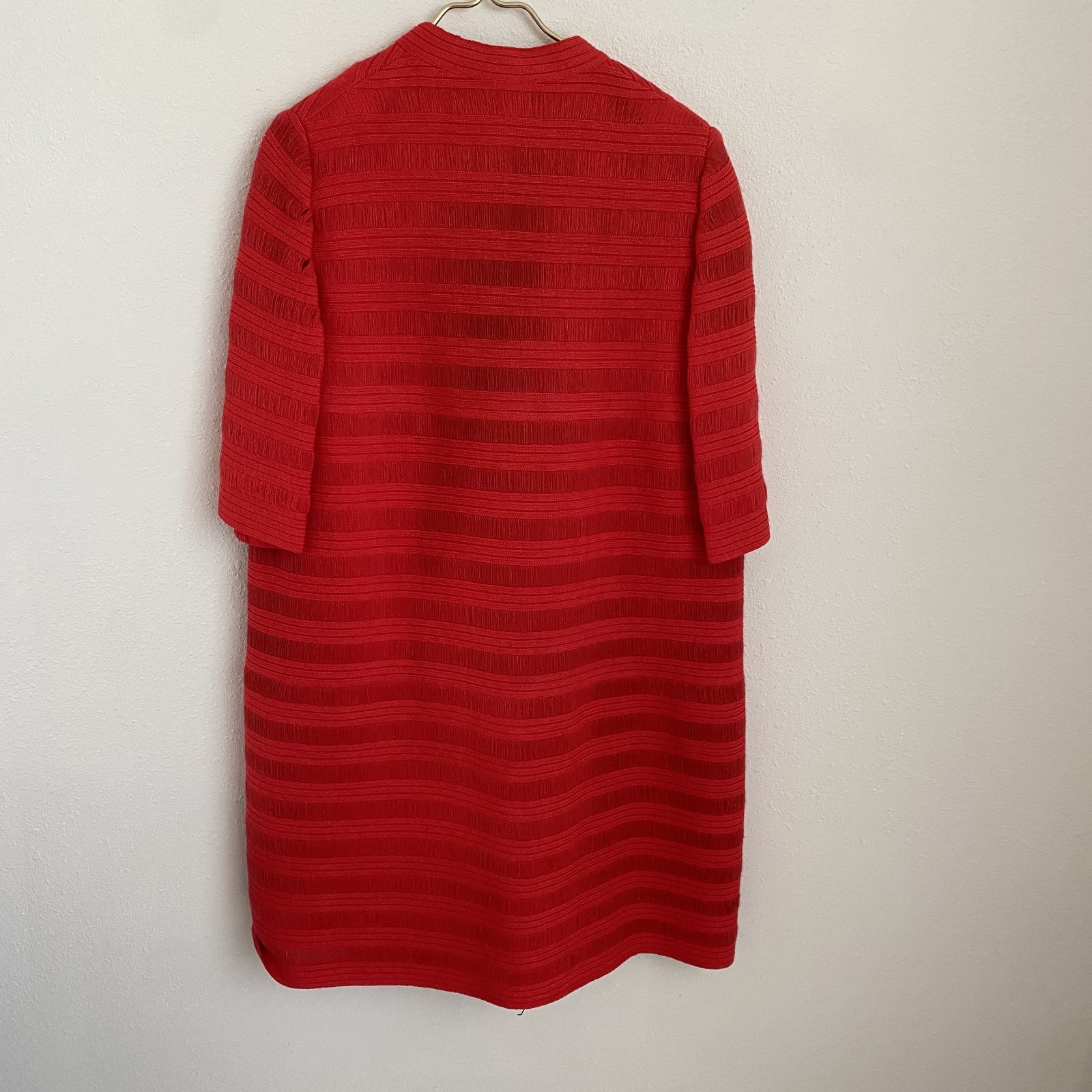Vintage Lili Knits of Hollywood Womens S/M 2-Piece Dress Jacket Set Orange