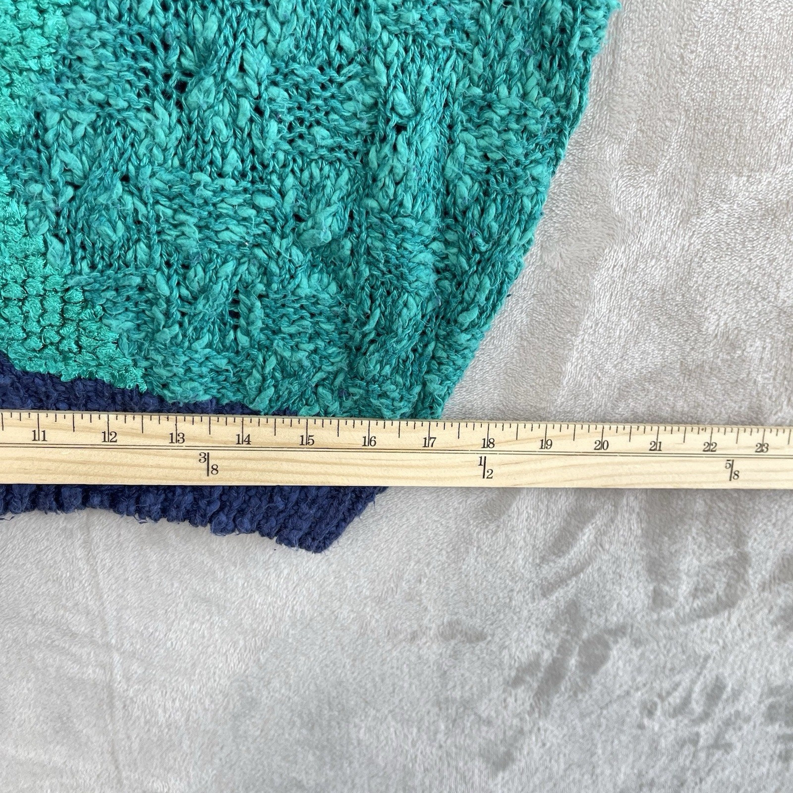 Vintage Chaus Womens Linen Cotton Knit Vest Sweater XL 80s Maximalism Colorblock