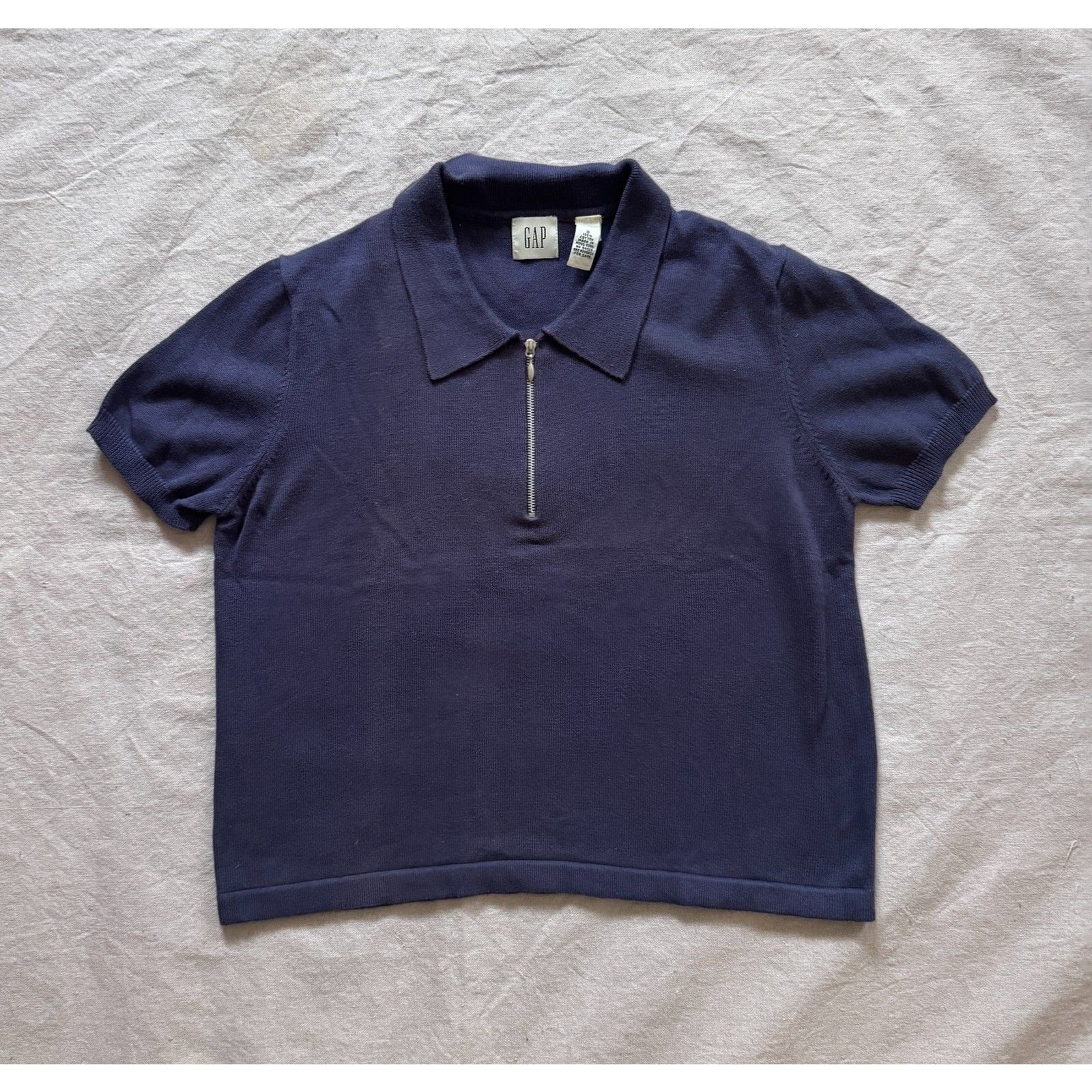 90s Gap quarter zip collared polo / nautical preppy womens top