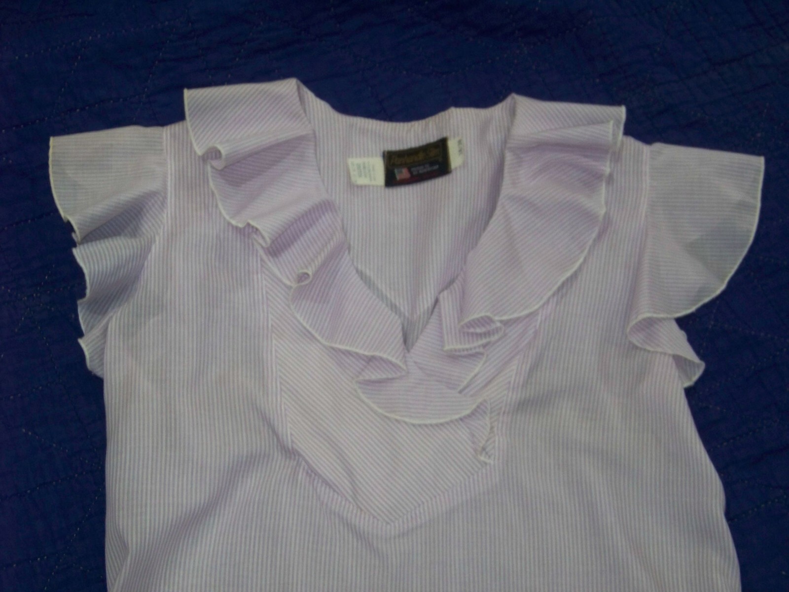 Vintage Panhandle Slim Pullover Top – Flutter Sleeves – 16/38 (See Measurements)