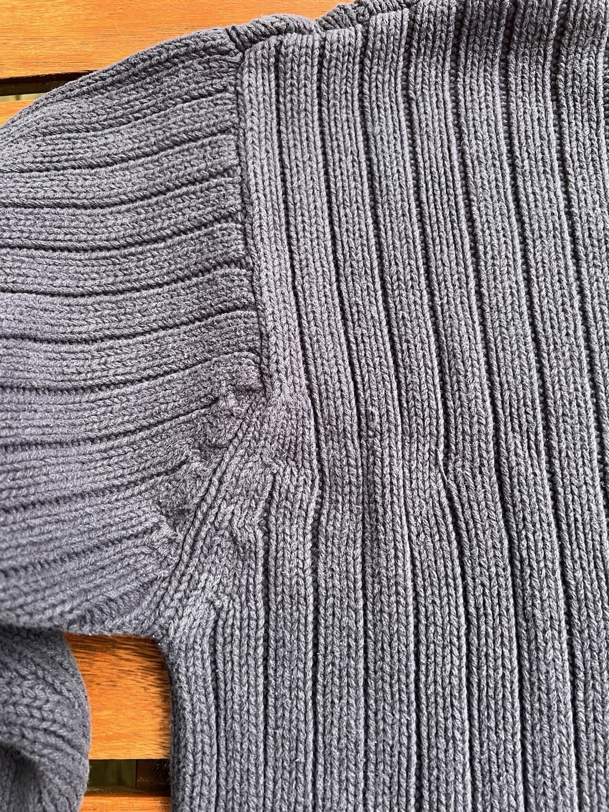 Vtg Gap Knit Sweater Ribbed Women’s XL Faded Navy Fisherman Chunky Cotton Preppy