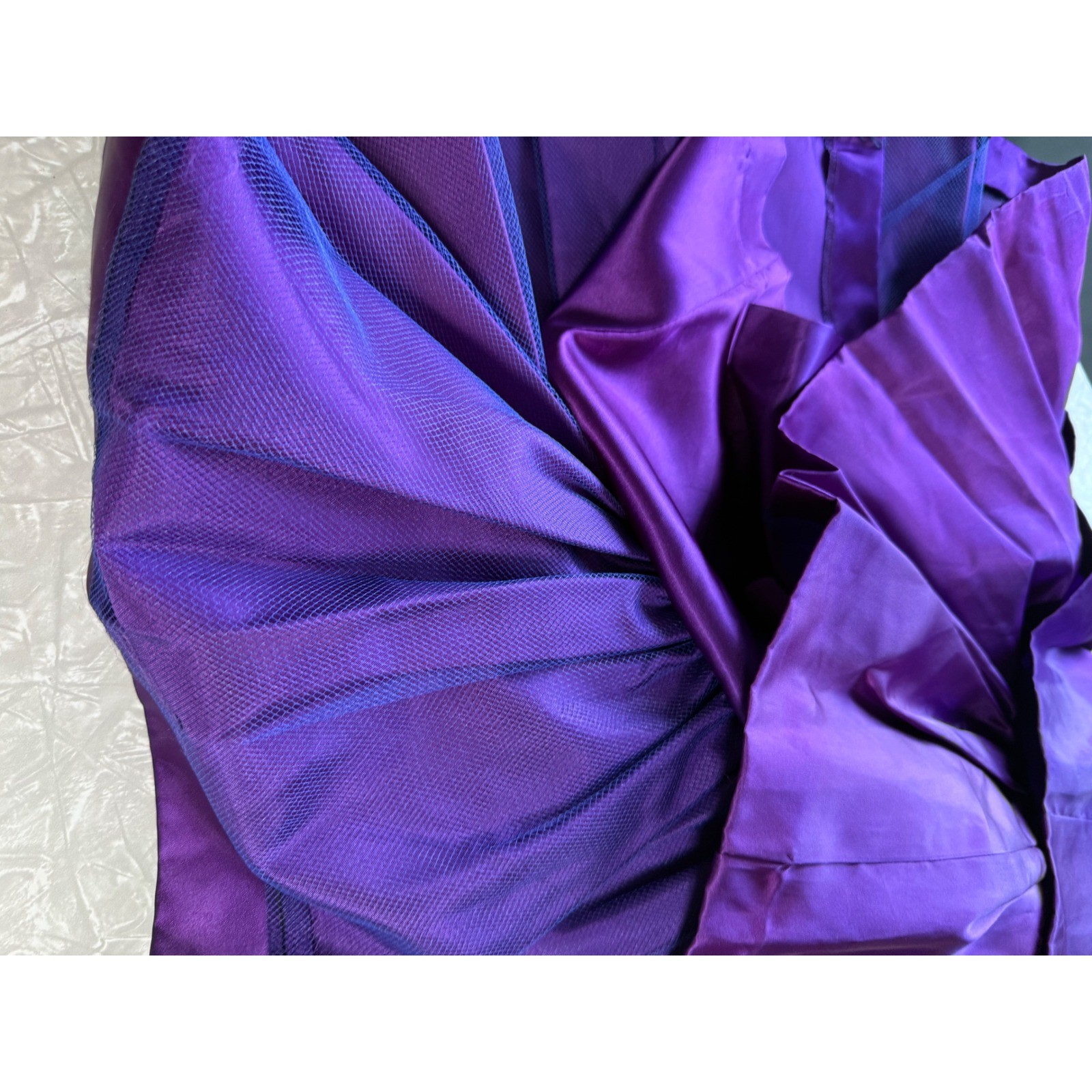 Notorious Vintage 80s Purple Sequin Velvet Satin Tiered Party Dress Size 5 Prom