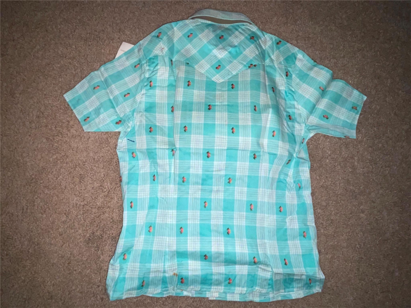 VTG 60S 70S WOMENS XS 32 PRIOR PLAID STRIPE BUTTON WESTERN COWBOY SHIRT
