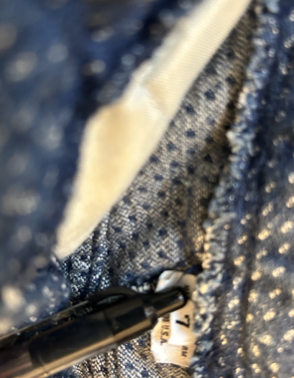 Jean St. Tropez Skirt – Vintage – Blue With White Dots – Denim