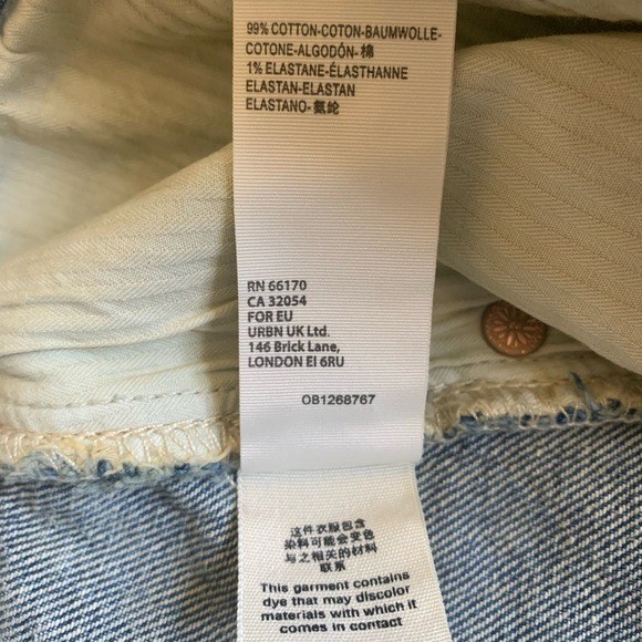 NWT Free People x We the Free Taliesin Cutoff Short in Mid Blue Size 25