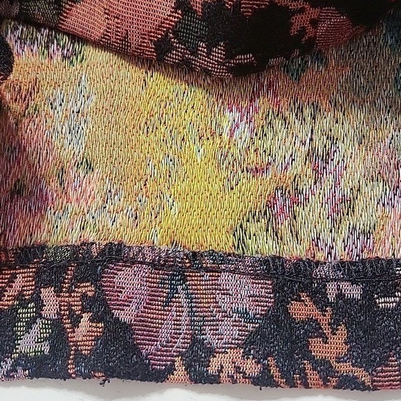 THE LIMITED Vintage 80s Floral Tapestry Midi Skirt Size 2