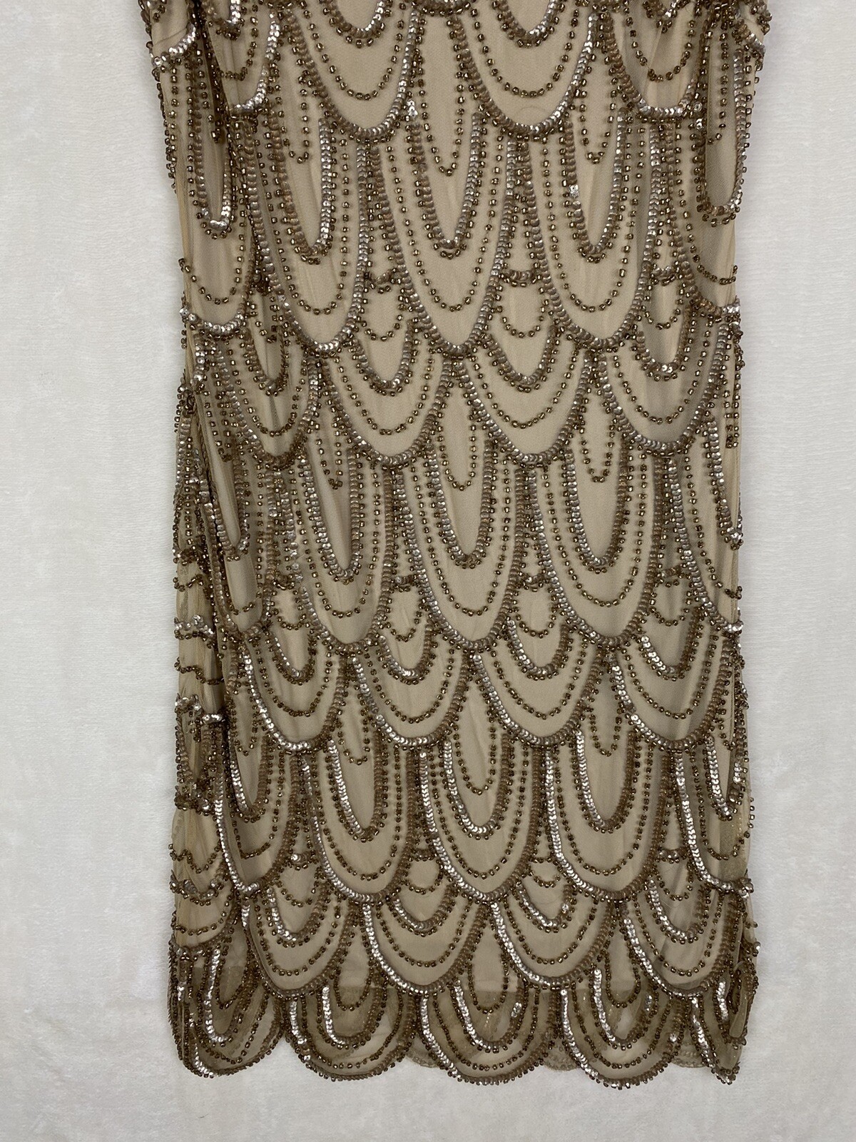 Vintage Predude Sheath Dress 8 Sequin Beaded Cocktail Formal Wedding Party