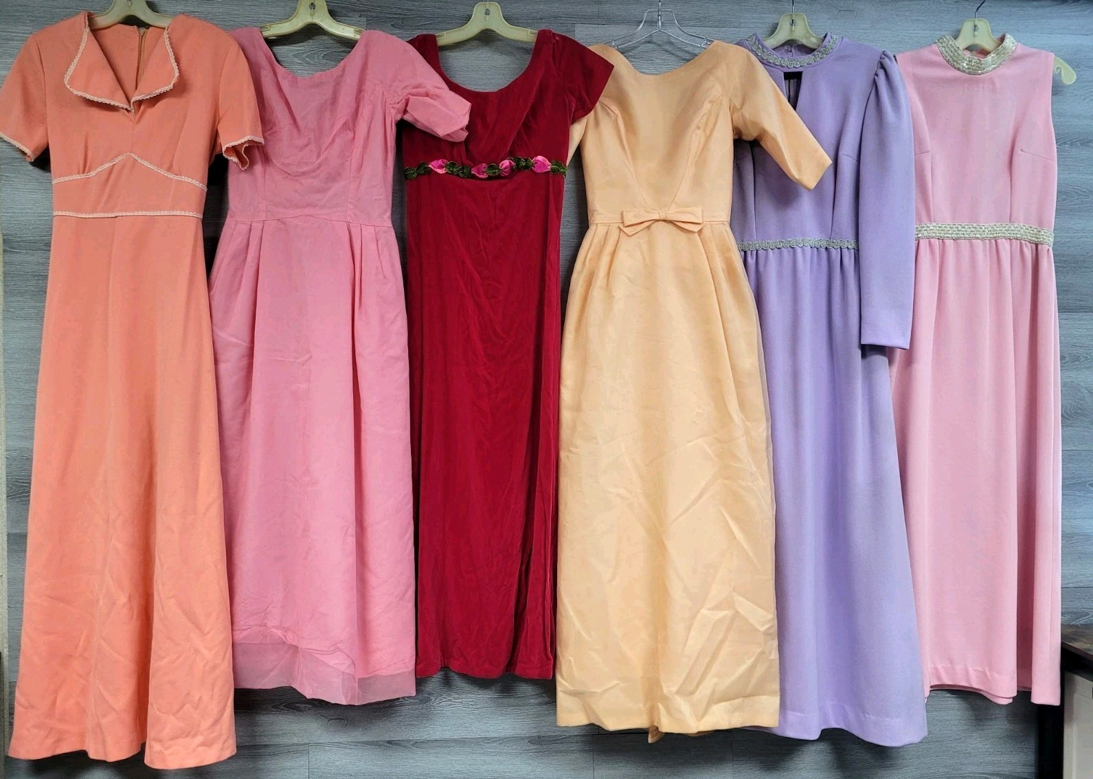 WOMENS LOT OF 22 VINTAGE DRESSES 60s 70s 80s BOHO HIPPIE LACE FLORAL MAXI MIDI
