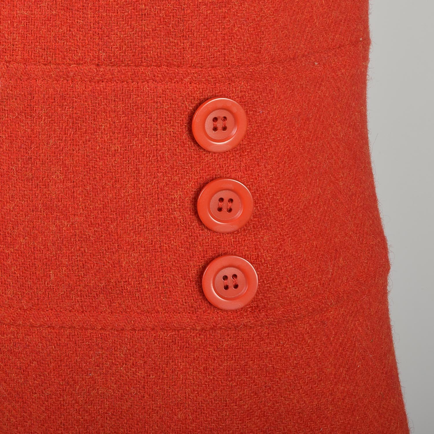 Medium 1960s Mini Dress Red Wool Mod Shift Dress Orphan Annie Mini Dress