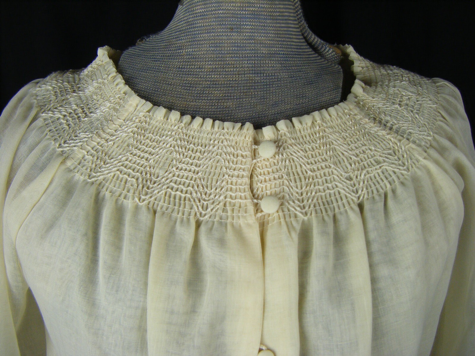 CHESSA DAVIS Vtg 70s Ivory/Pink Romantic Blouse Belt & Skirt-Bust 45/Waist 25-30