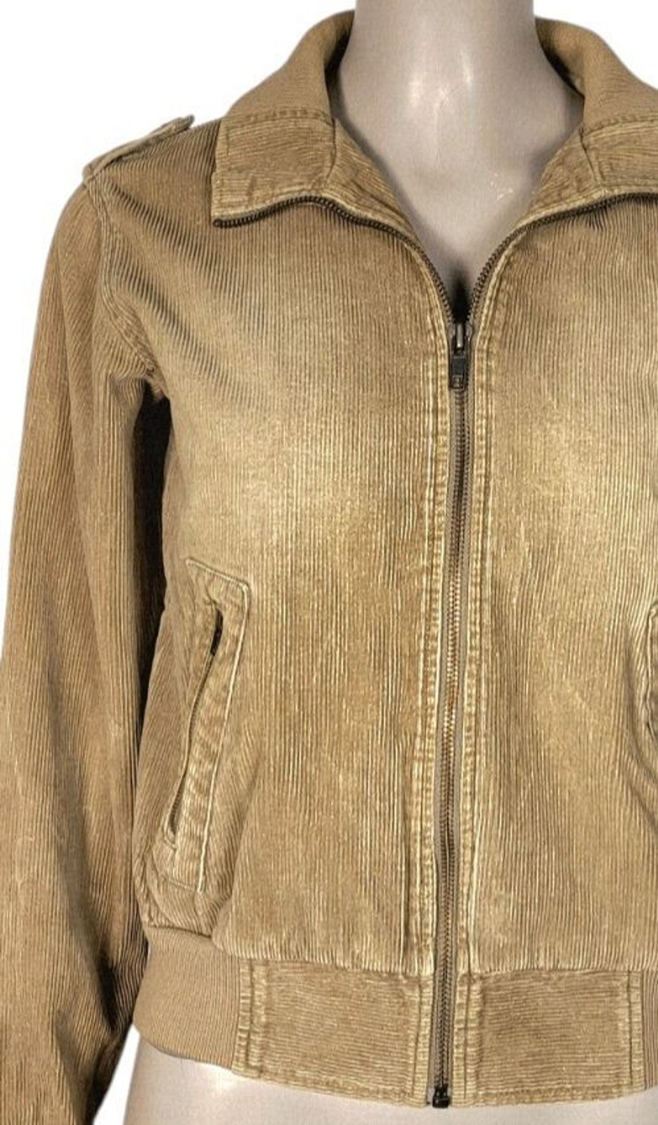 Vintage 80s 90s Billabong Brown Corduroy Zip-Up Jacket Women’s Size Medium