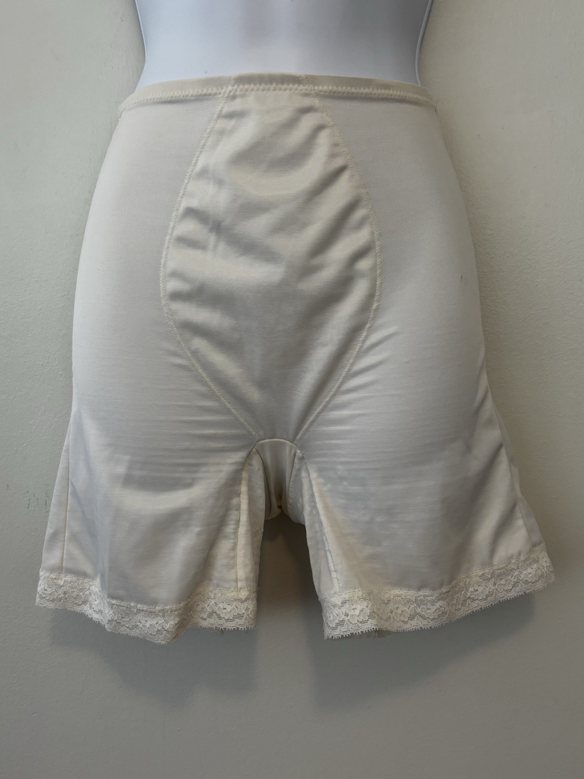Vintage Sears Best Girdle White 88486 Large Tummy Control Brief Lace Trim