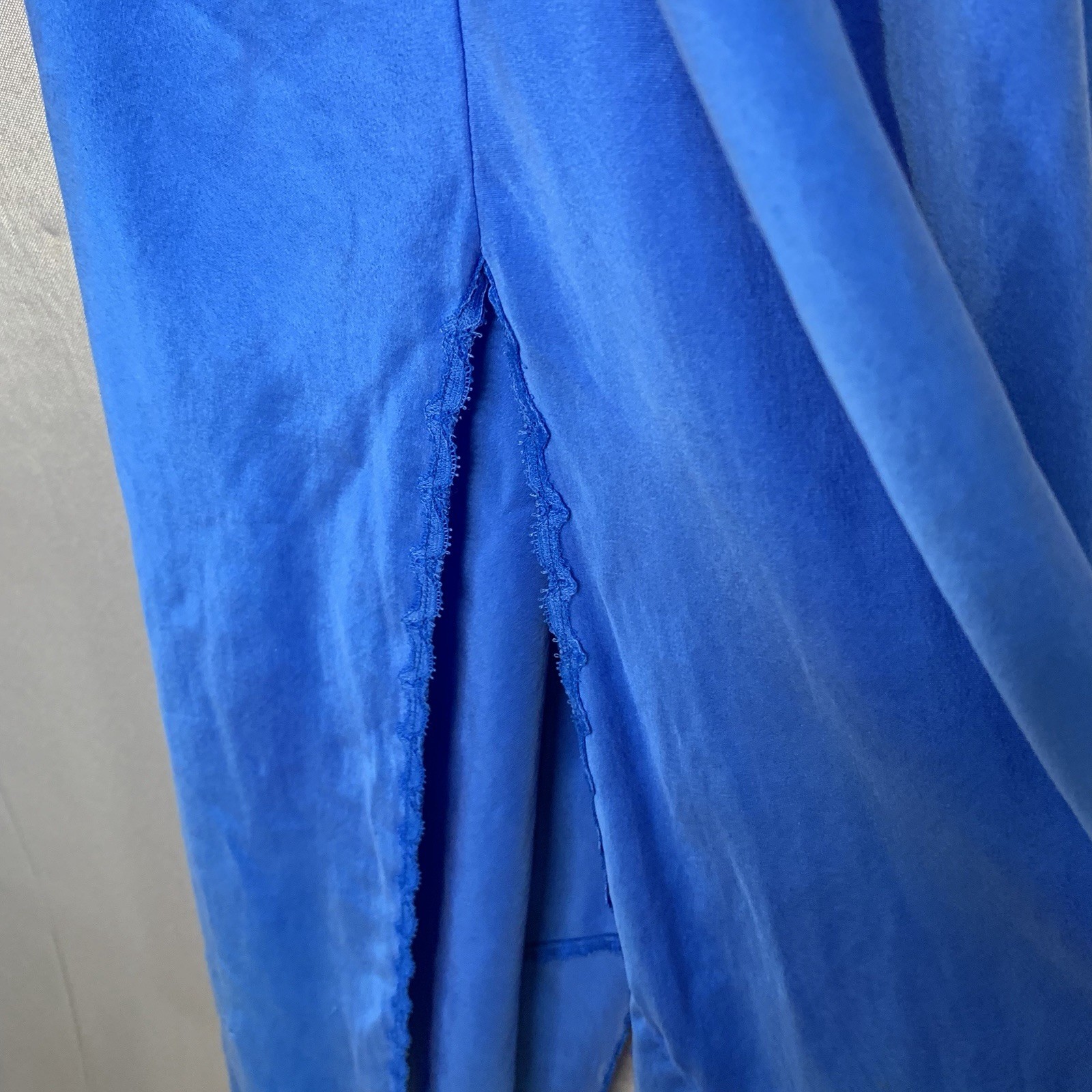 Vintage Fantasies Morgan Taylor Lingerie Size S Blue Lace Nightgown Nightie