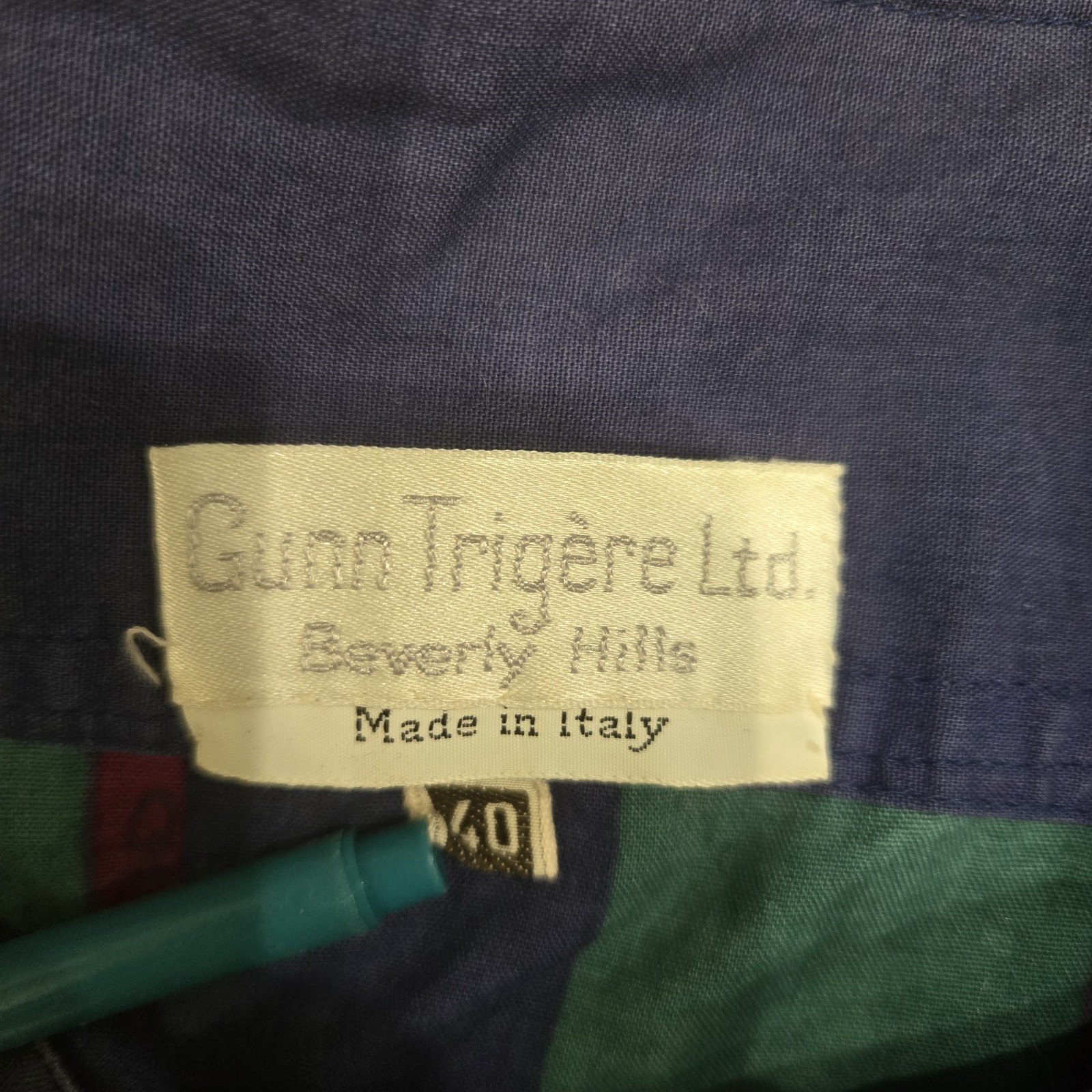 Vintage GUNN TRIGERE Beverly Hills Dress Sz 40 Artsy Mod Boho Made Italy 70s 80s