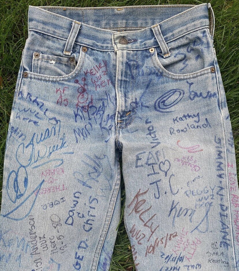 Vintage 70s 80s Signed Signature Levi Jeans XS XXS 25” Waist Senior Cord Style