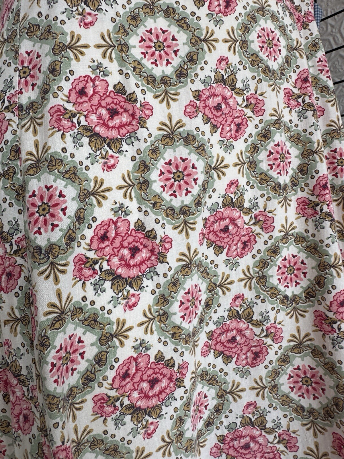 Vintage Theatrical Gown Dress-pink Floral Old World Victorian Style-prairie-M/L