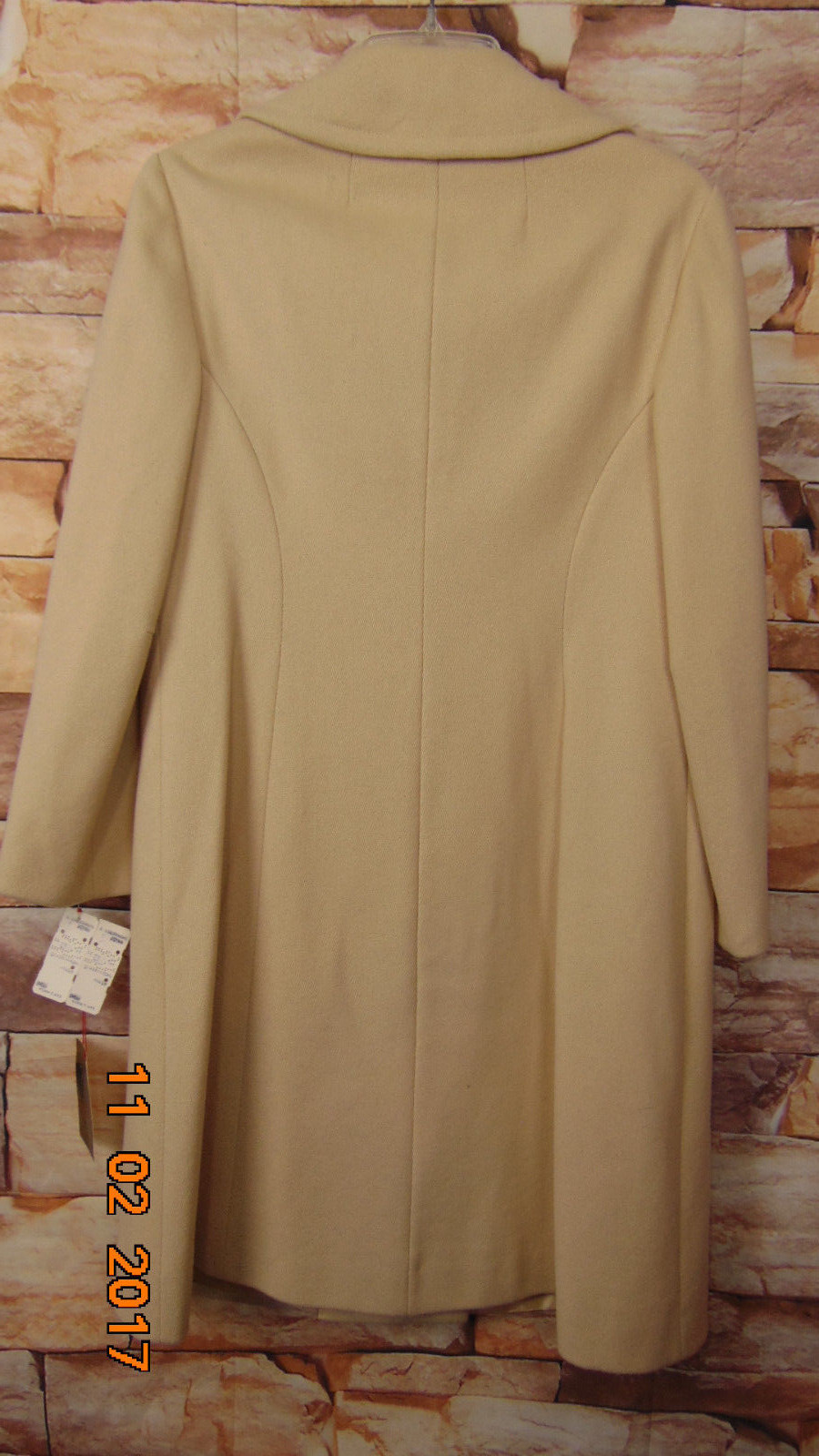 Vintage Bromleigh New York 60’s Double Breasted Coat sz 10 Beige100% Wool Jackie