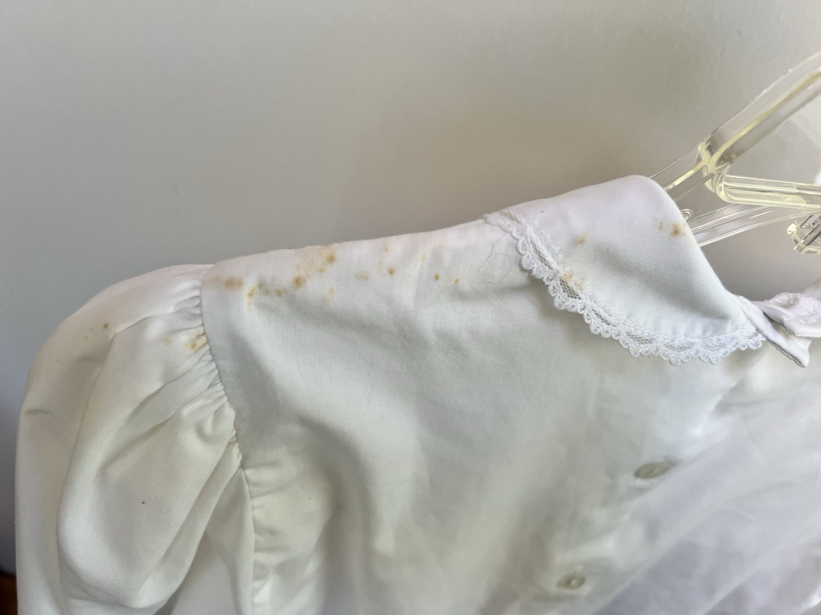 Vintage 90’s White Retro Top YOU BABES Long Sleeve Lace Button Up On Back Sz M