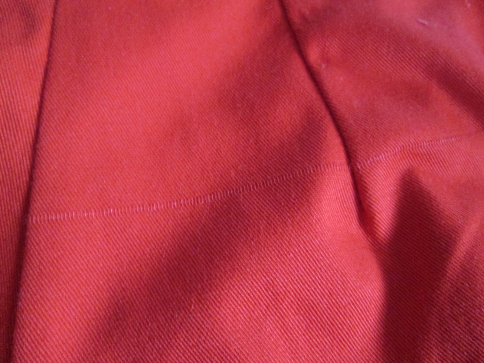 Vintage Original Mom Pants 26×28 Red Orange Pleated Tapered Leg Cotton Handmade
