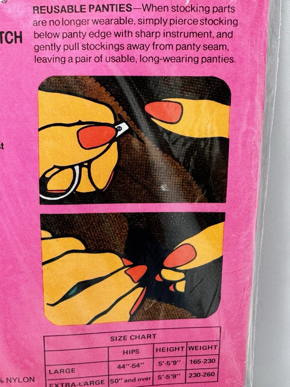 Vintage Big Mama PantyHose Large Support Legsavers Reusable Panty 1980 Prop