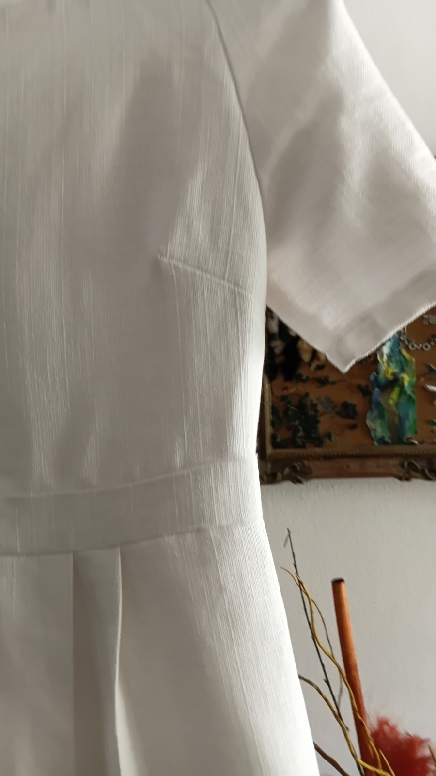 dress white handmade vintage