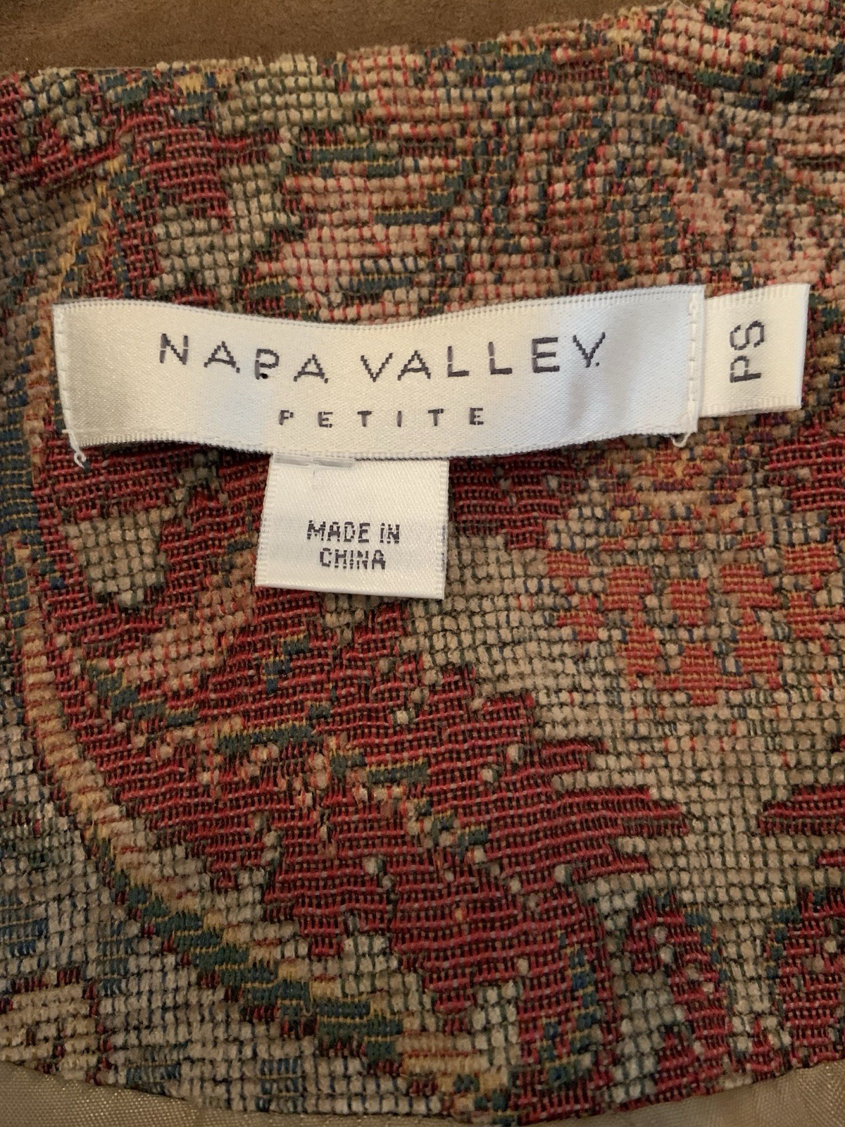Vintage Napa Valley Equestrian Tapestry Jacket Boho Cottagecore Size SP