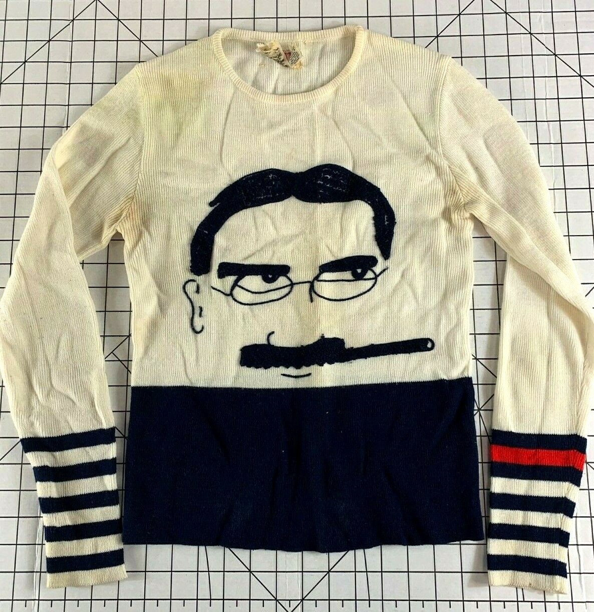 Rare Vintage Groucho Marx Womens 50s 60s Hippy Mod Atomic Retro Shirt Top Tee