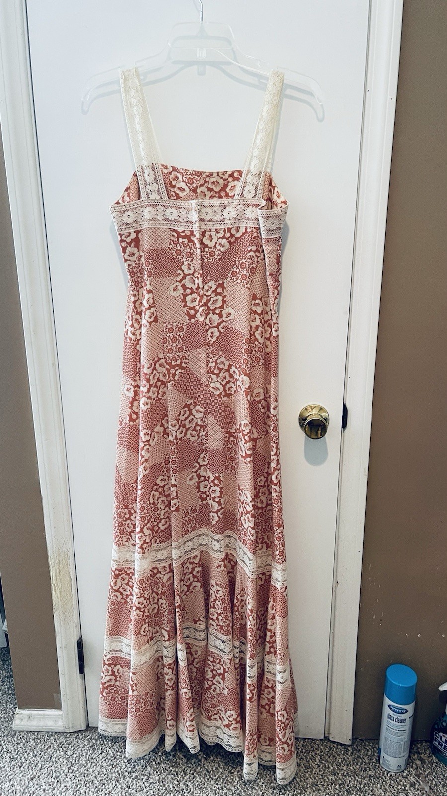 VTG 1970s SABA OF CALIFORNIA SIZE 8 S BOHO HIPPIE PROM DRESS 2 PC Cottagecore