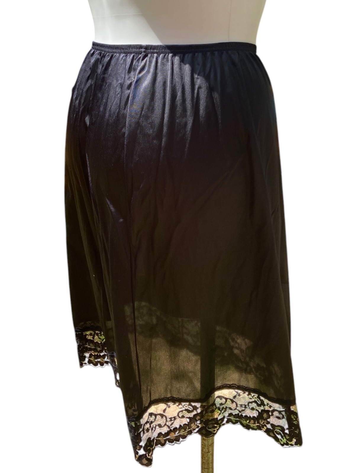 Vintage Vassarette Black Half Slip Size 2XL 26″/ 46 Style 11-805