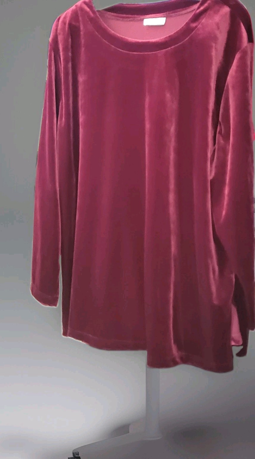 Vintage Velvet Burgandy Top/dress Prelude Womens Pit-to-pit 30″ Pit Down 21″