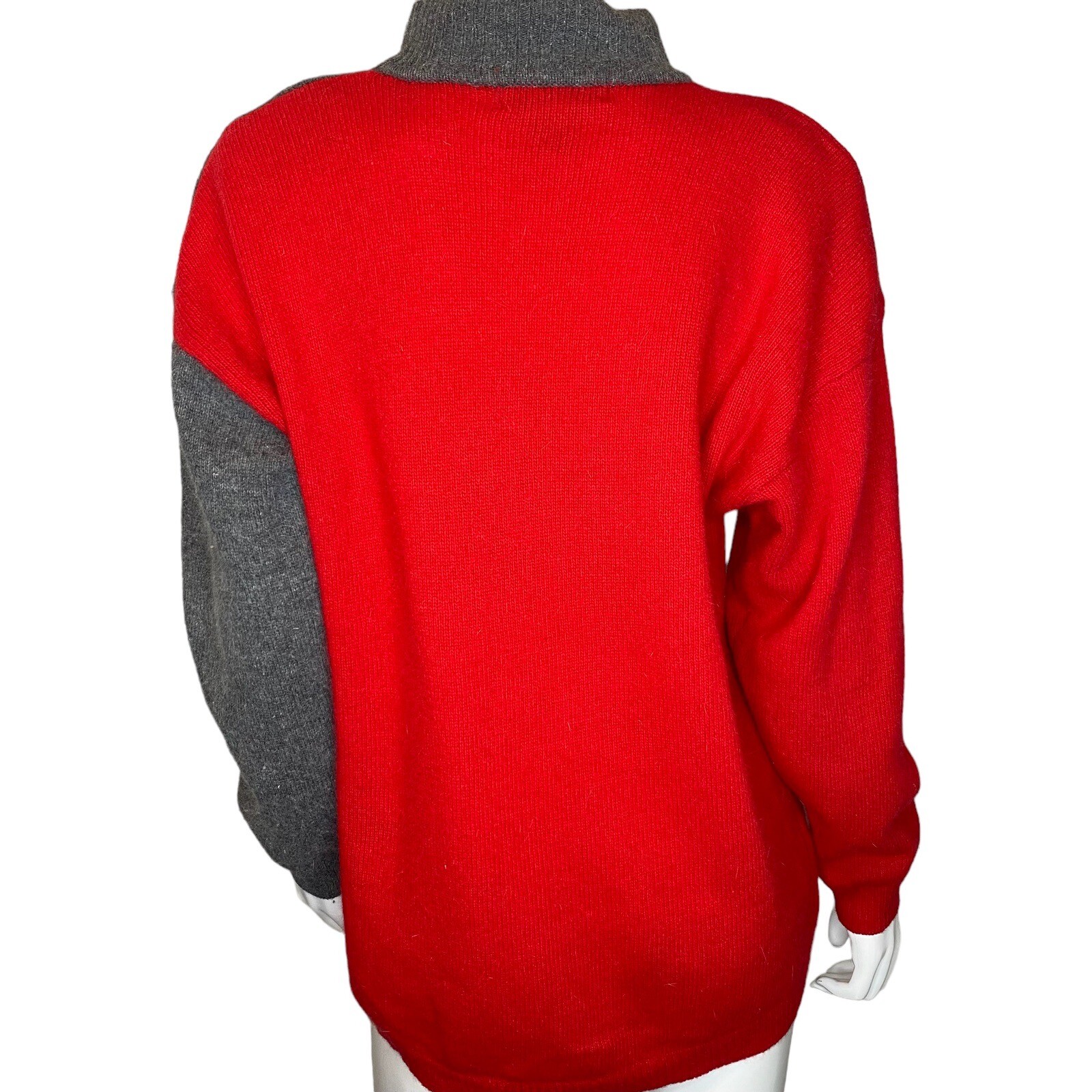 VINTAGE 90’s Argyle Sweater Lambswool Angora Blend Preppy Academia Women’s M