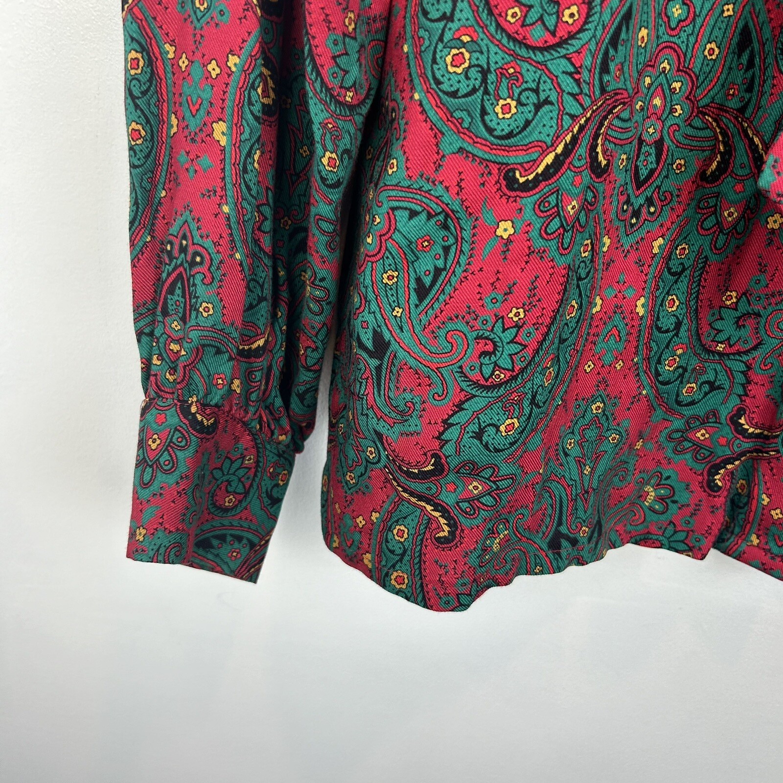 Vintage Country Sophisticates Pendleton Top Womens 8 Secretary Chic Paisley Y2K