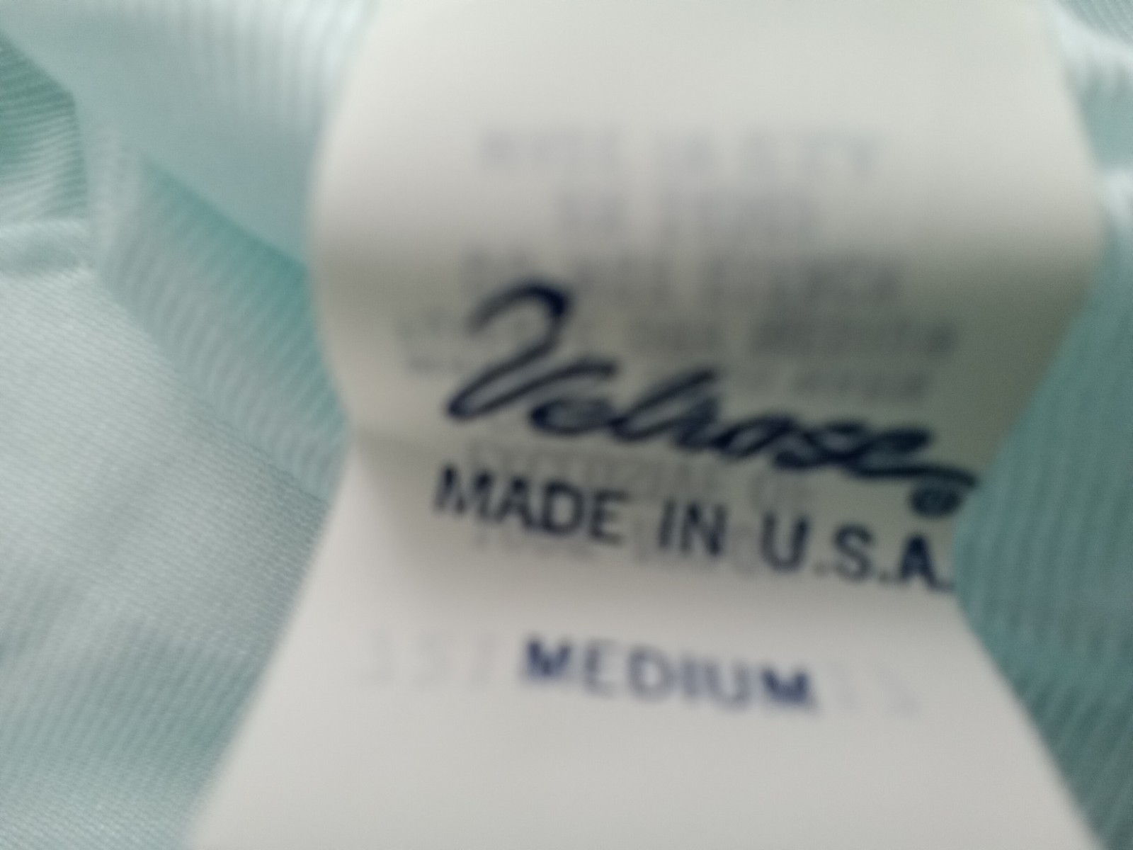 Velrose Vintage Light Aqua Nylon Short Nightgown Size Medium Lace Accents USA