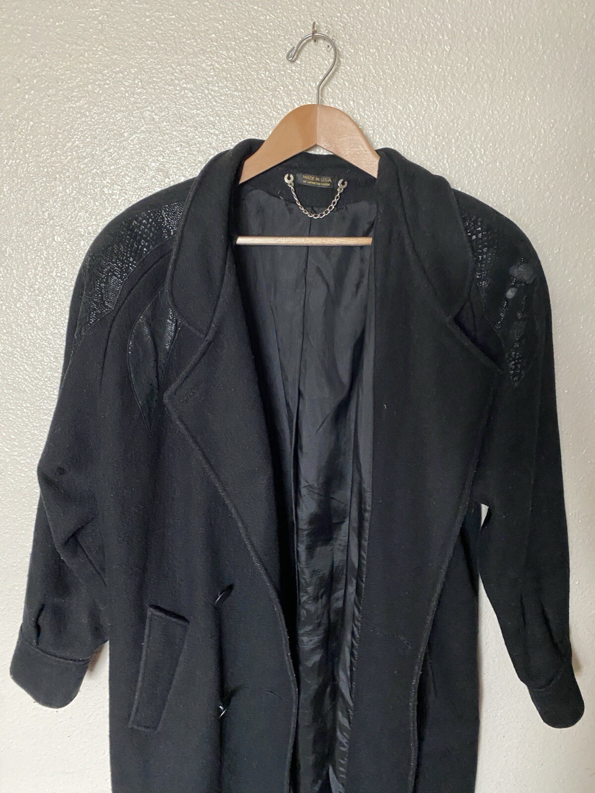 Vintage ILGWU Int Ladies Garment Workers Union Karizma Coat Snake Leather Sz 11